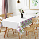 Lofaris Purple Floral Boho Rectangle Tablecloth For Home Decor